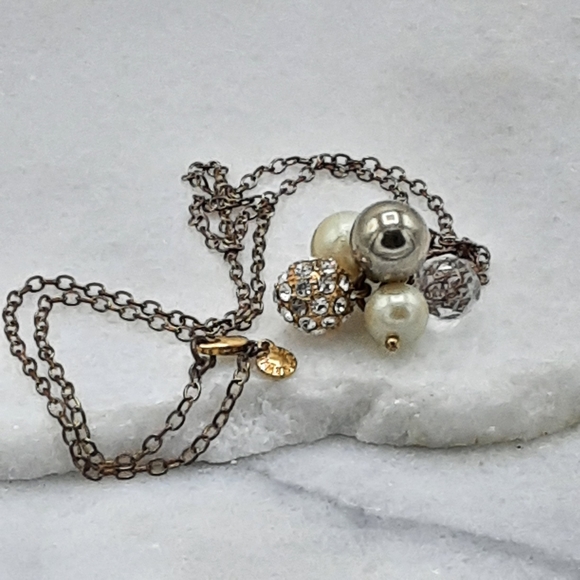 J. Crew Long Cluster Pearl Charm Necklace - Picture 7 of 9